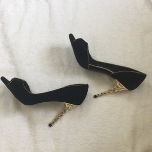 Jessica Simpson velvet heel studded heel